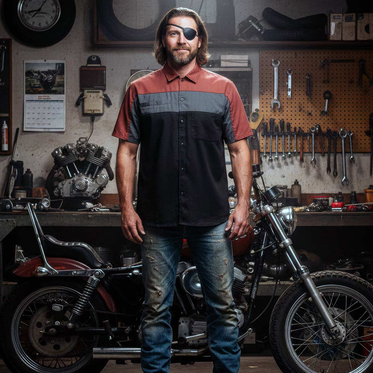Milwaukee Motorcycle Clothing Co. Men's Pit Stop Mechanic Shirt, MMC16009