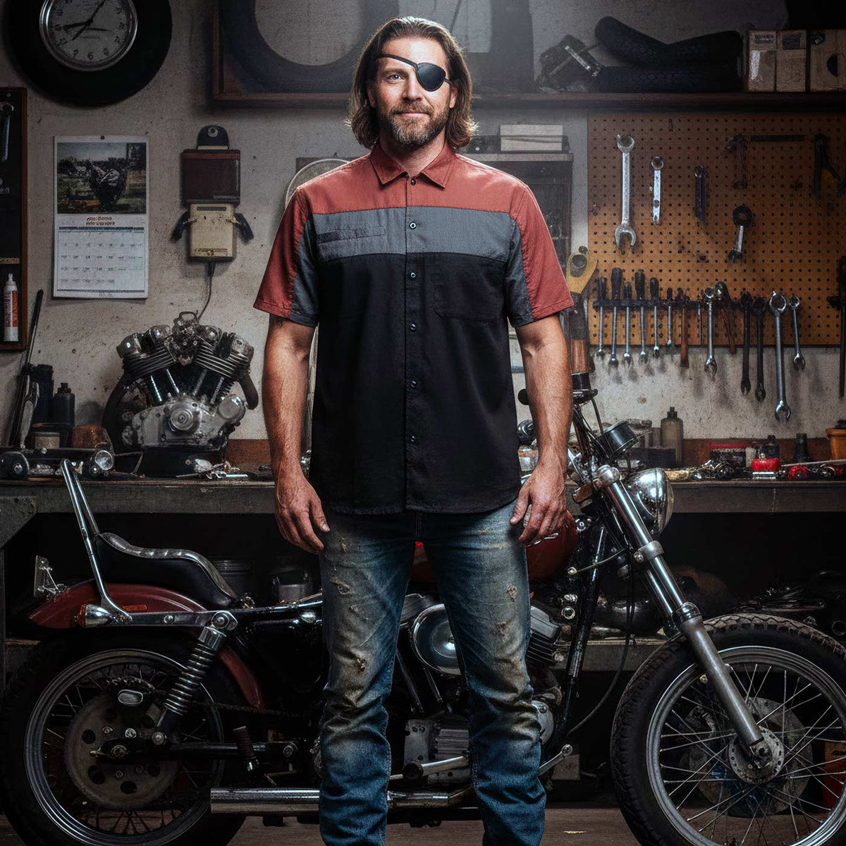 Milwaukee Motorcycle Clothing Co. Men's Mechanic Shirt, MMC16009