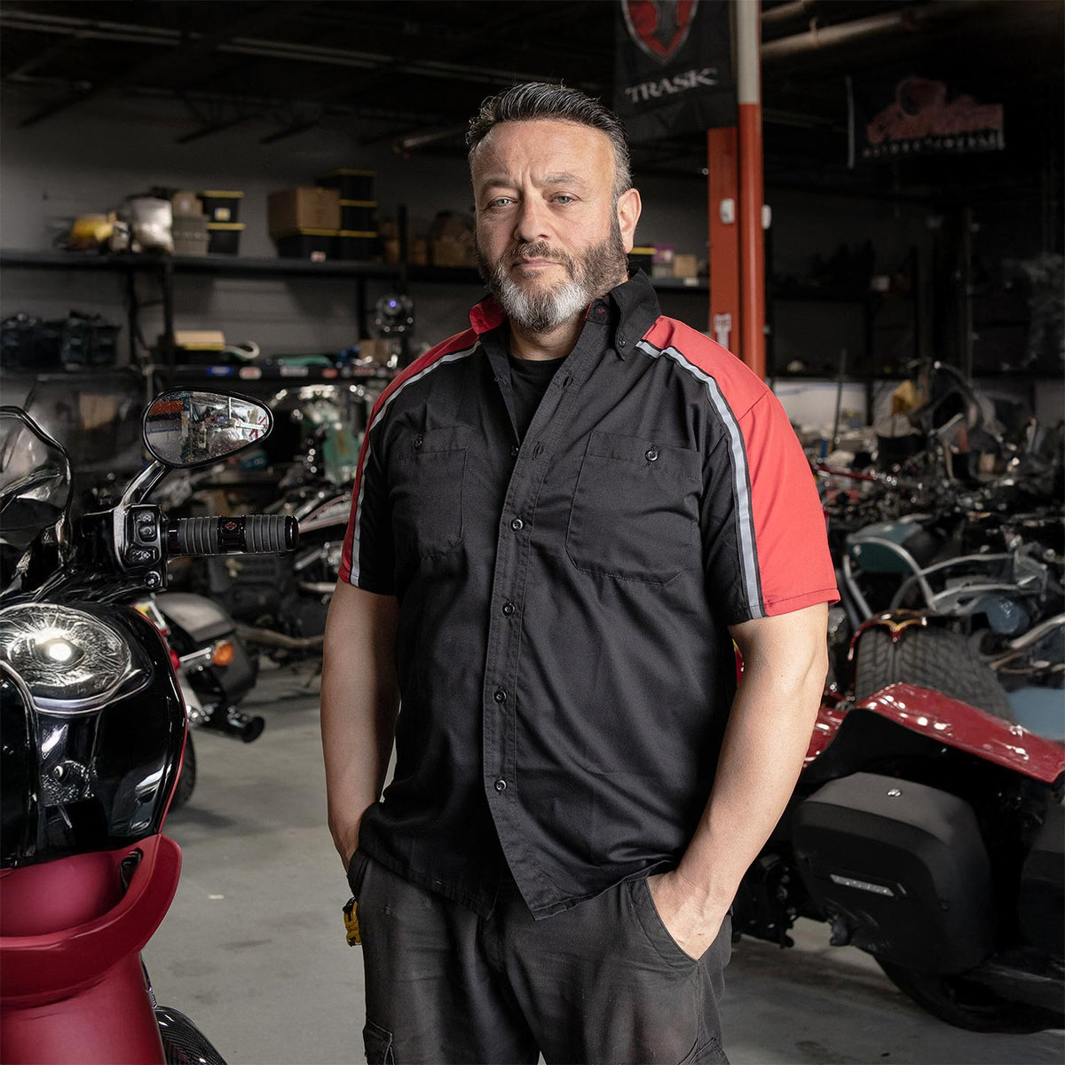 Milwaukee Motorcycle Clothing Co. Men's Mechanic Shop Shirt MDM11606