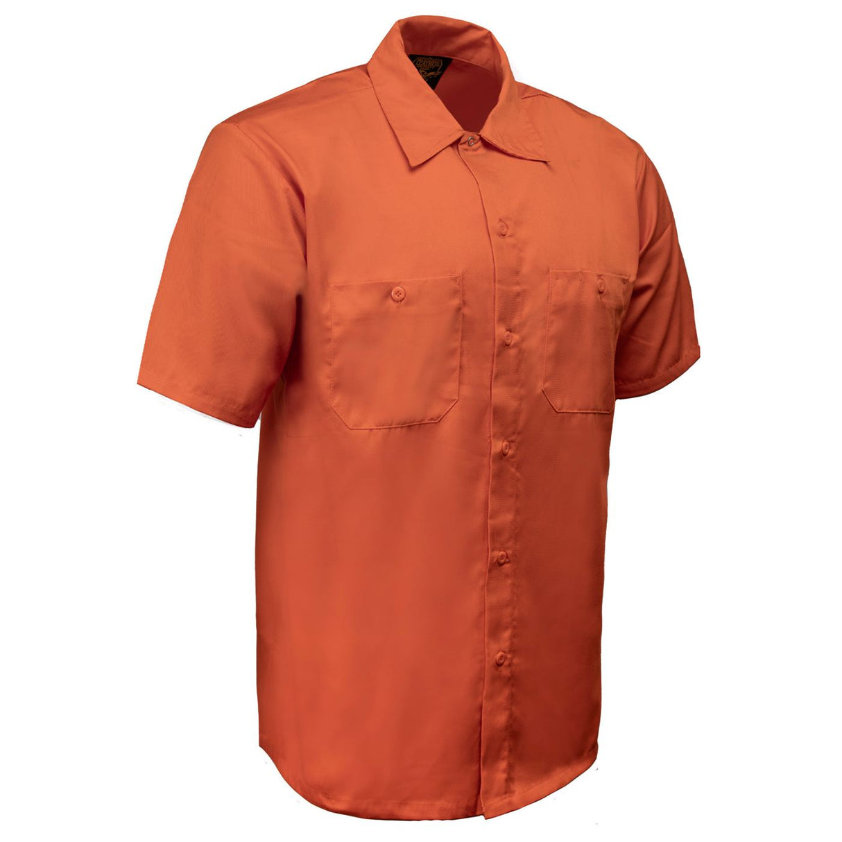 Milwaukee Leather Men’s Orange Classic Mechanic Work Shirt, MDM11686