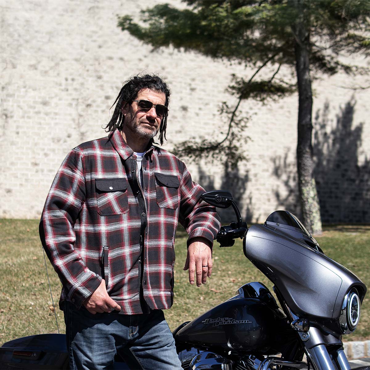 Milwaukee Leather Men's Heavy-Duty Checkered Flannel Riding Shirt - Warm Lined - Zippered Hand Pockets - MPM1637