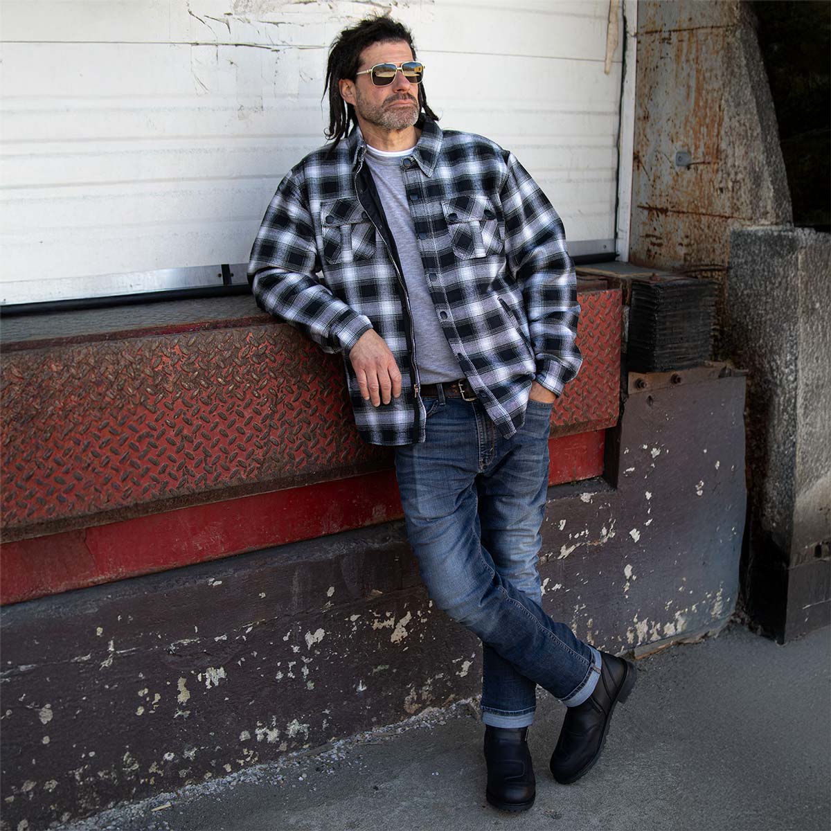 Milwaukee Leather Men’s Heavy Duty Mechanic Work Flannel Shirt