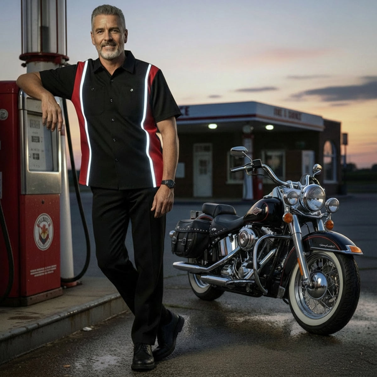 Milwaukee Motorcycle Clothing Co. Men's Mechanic Shop Shirt MDM11607