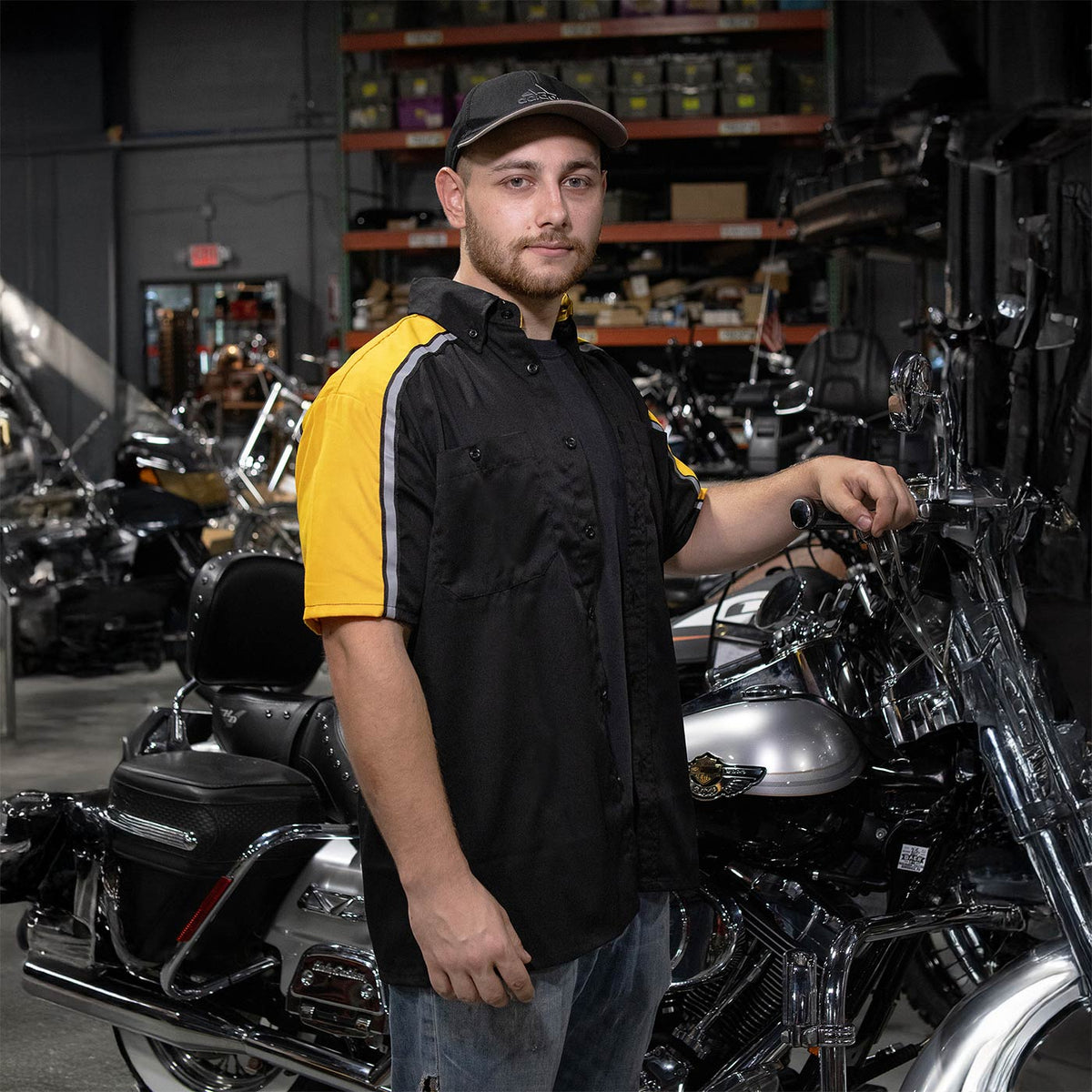Milwaukee Motorcycle Clothing Co. Men's Mechanic Shop Shirt MDM11600