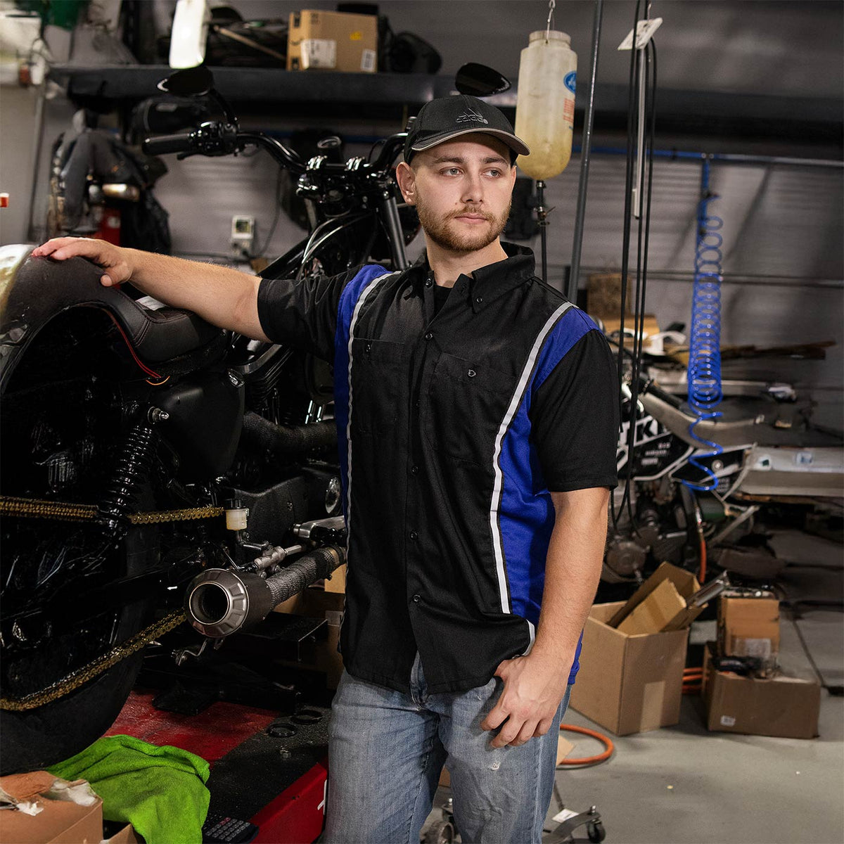 Milwaukee Motorcycle Clothing Co. Men's Mechanic Shop Shirt MDM11609