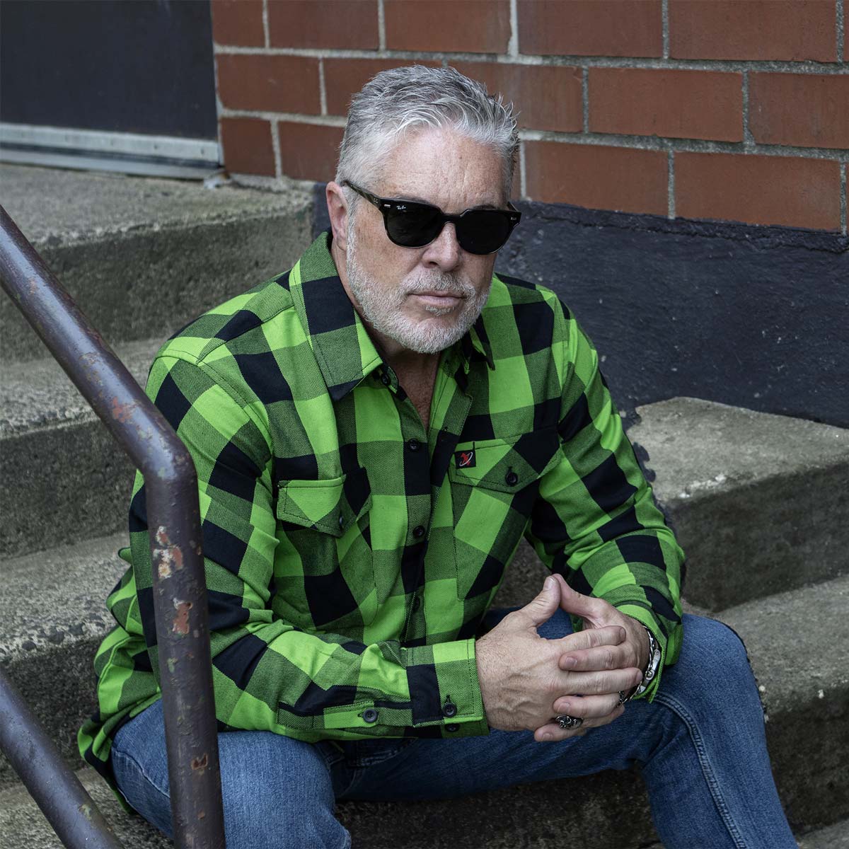 Milwaukee Leather Men’s Plaid Flannel Long Sleeve Shirt MNG11656