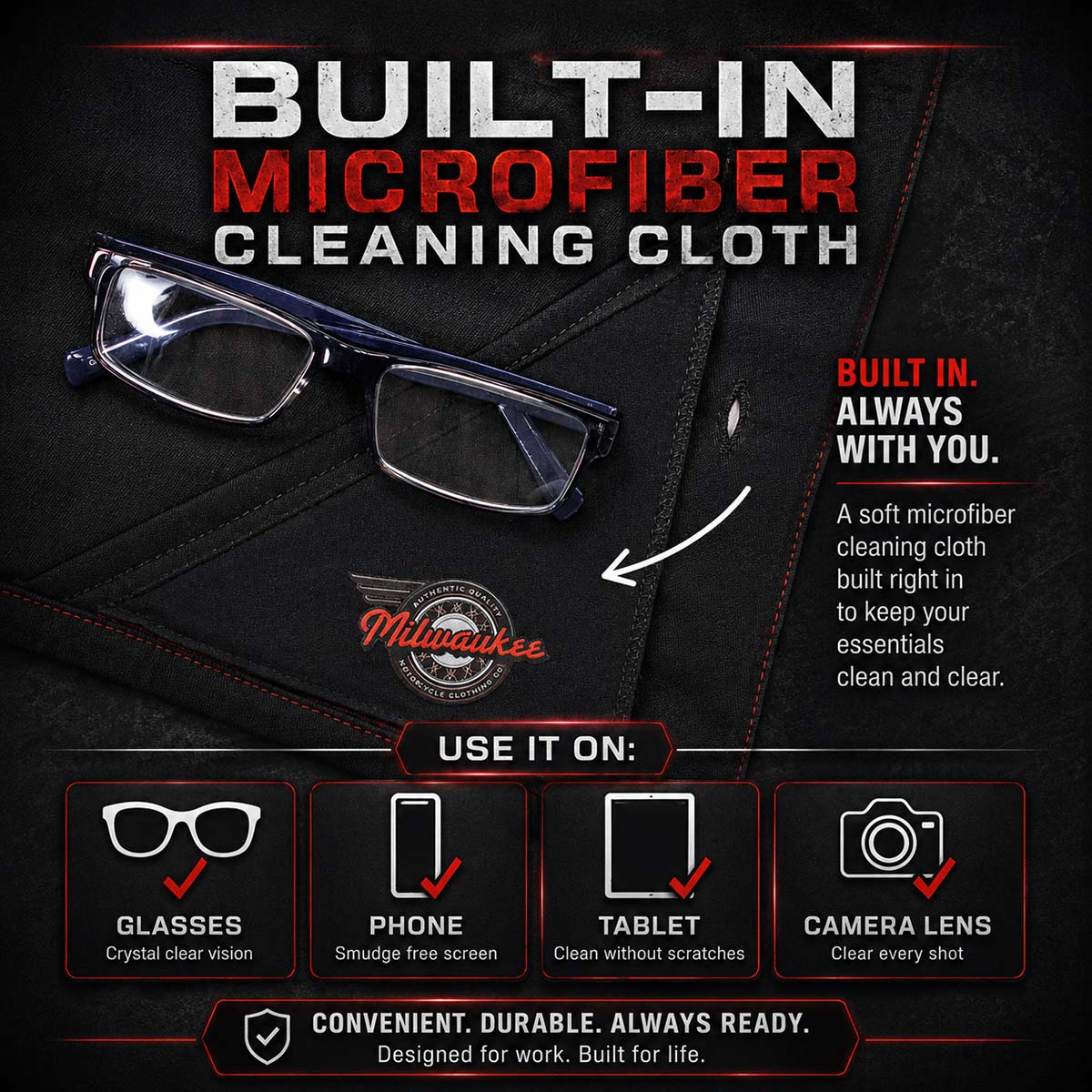 Milwaukee Motorcycle Clothing Co. Men's Mechanic Shirt, MMC16030