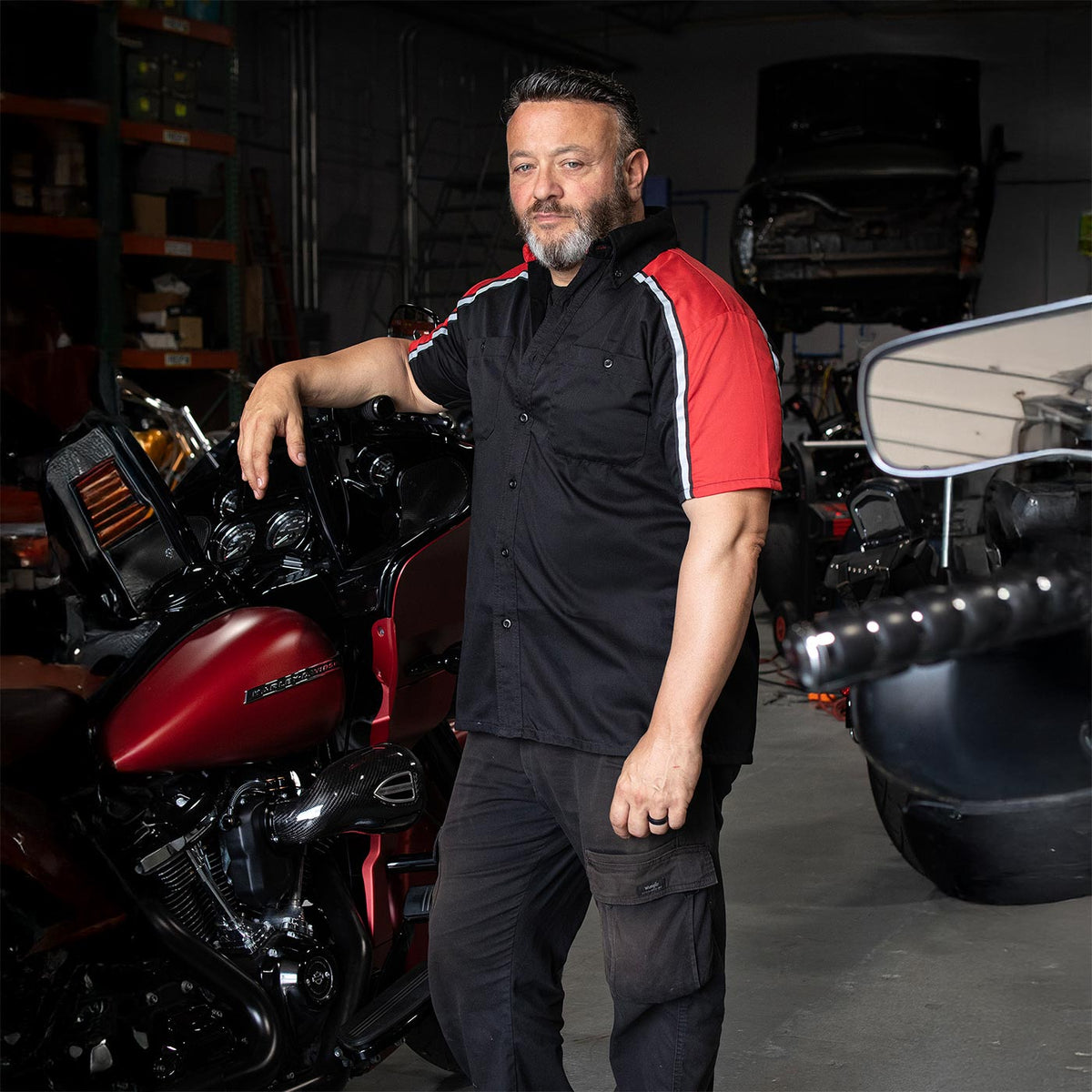 Milwaukee Motorcycle Clothing Co. Men's Mechanic Shop Shirt MDM11606