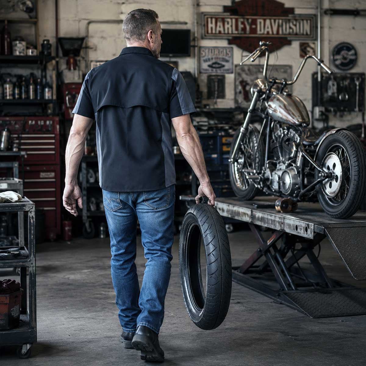 Milwaukee Motorcycle Clothing Co. Men's Mechanic Work Shirt, MMC16013