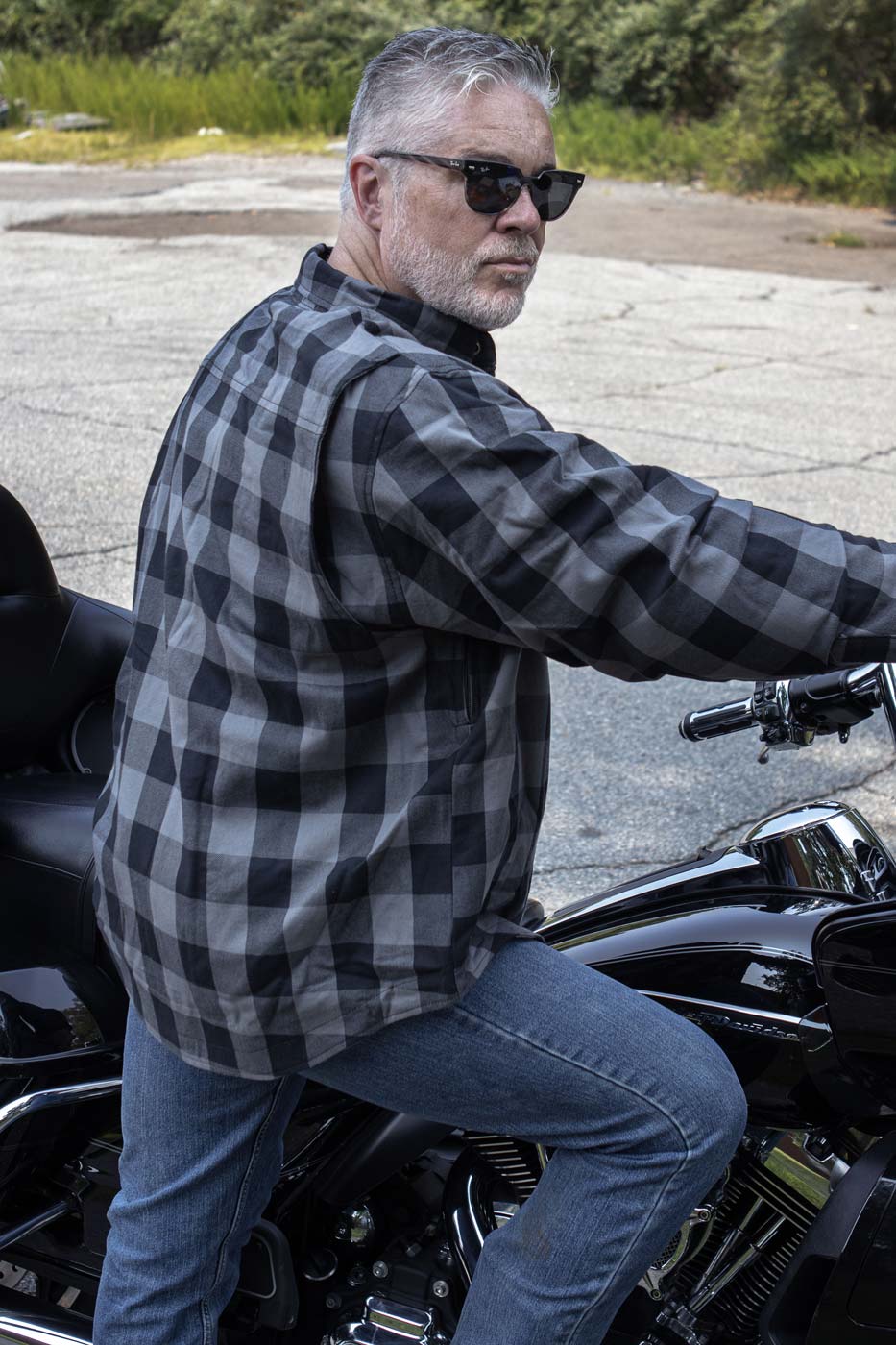 Milwaukee Leather Men's Long Sleeve Protective Flannel. MPM1630
