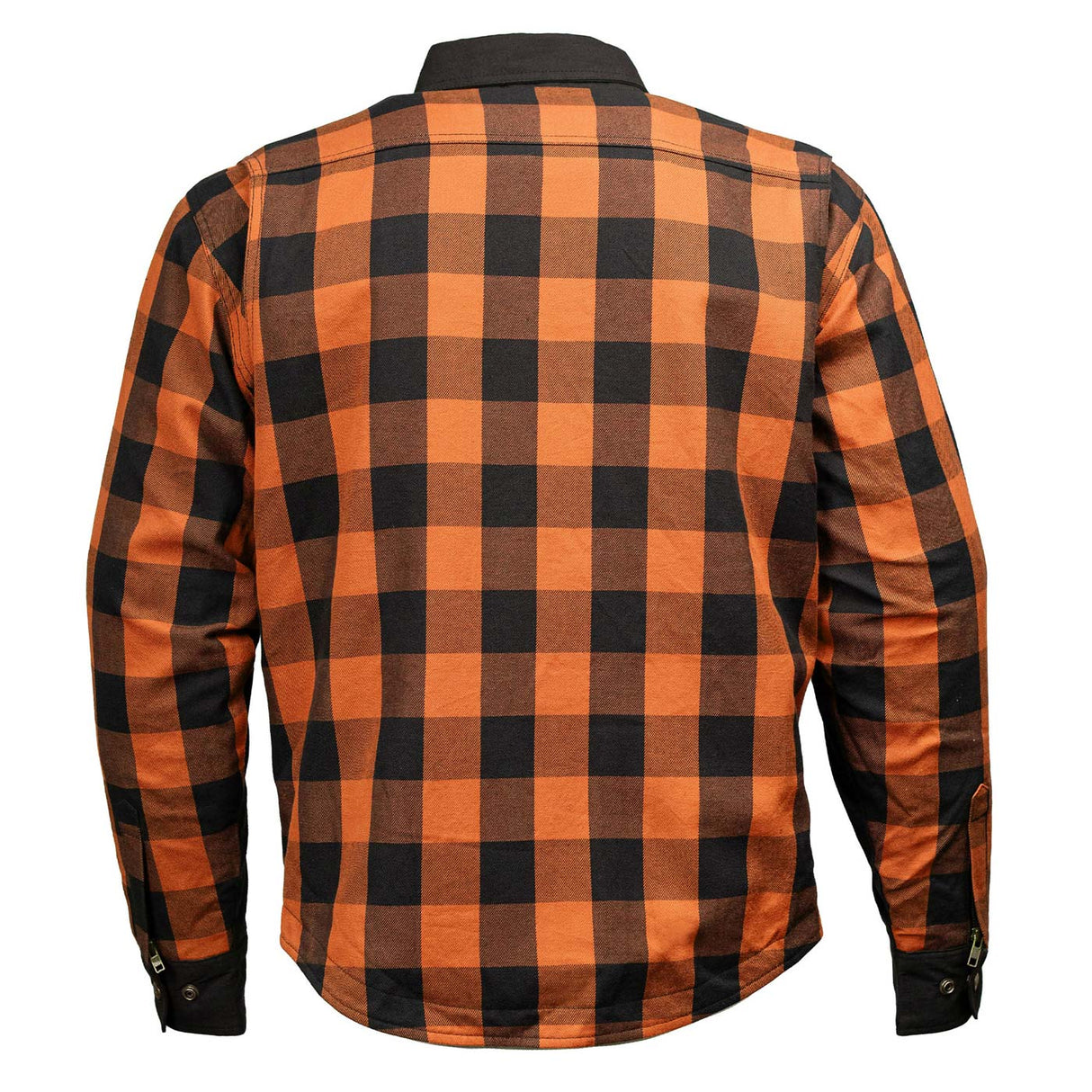 Men's "Splitline - Molten" Black/Orange Armored Flannel Shirt - MPM1672