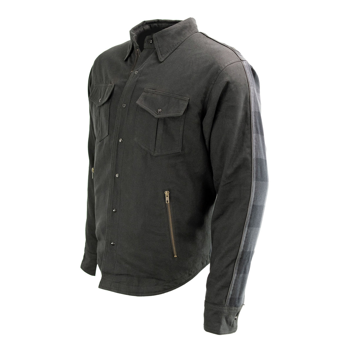 Men's "Splitline - Phantom" Black/Gray Armored Flannel Shirt - MPM1670