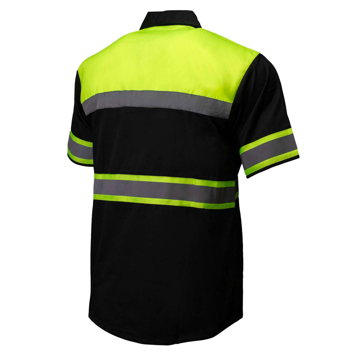 Men’sSafeway Green/Black Mechanic Rider Ready Shirt w/ Reflective Strip - MDM11613