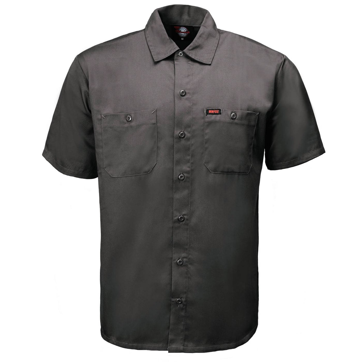 Men's "Steel Grey" Super Duty Classic Mechanic Button Up Shirt - 2 Chest Pockets - Microfiber Panel - MDM11628