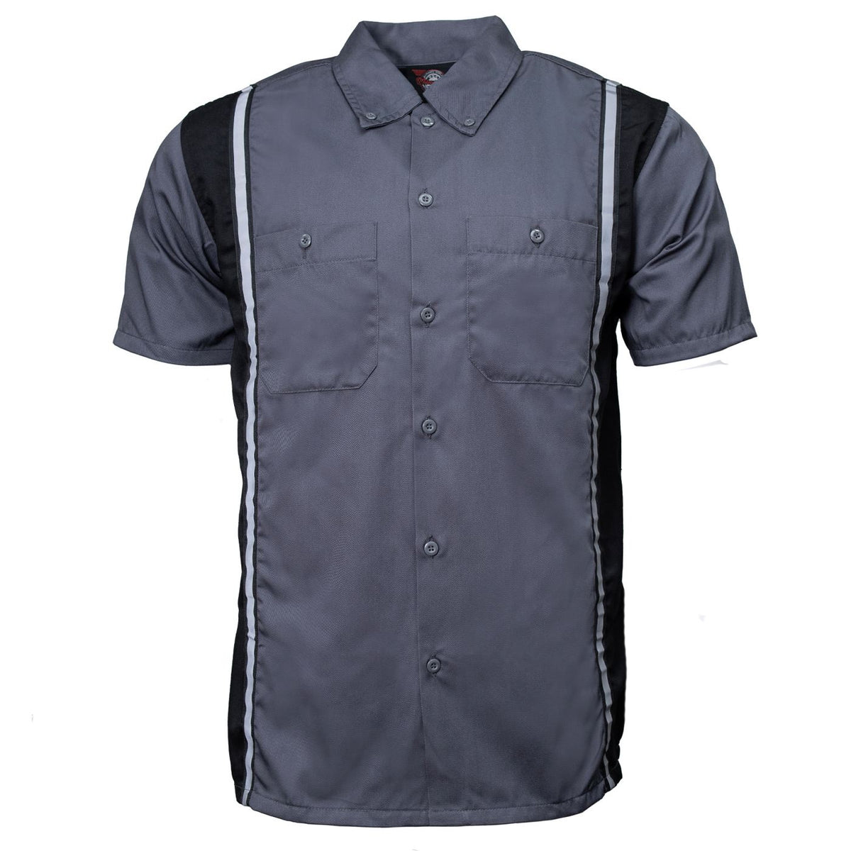 Men's Driftline Grey/Blacck Mechanic Work Shop Shirt - MDM11612
