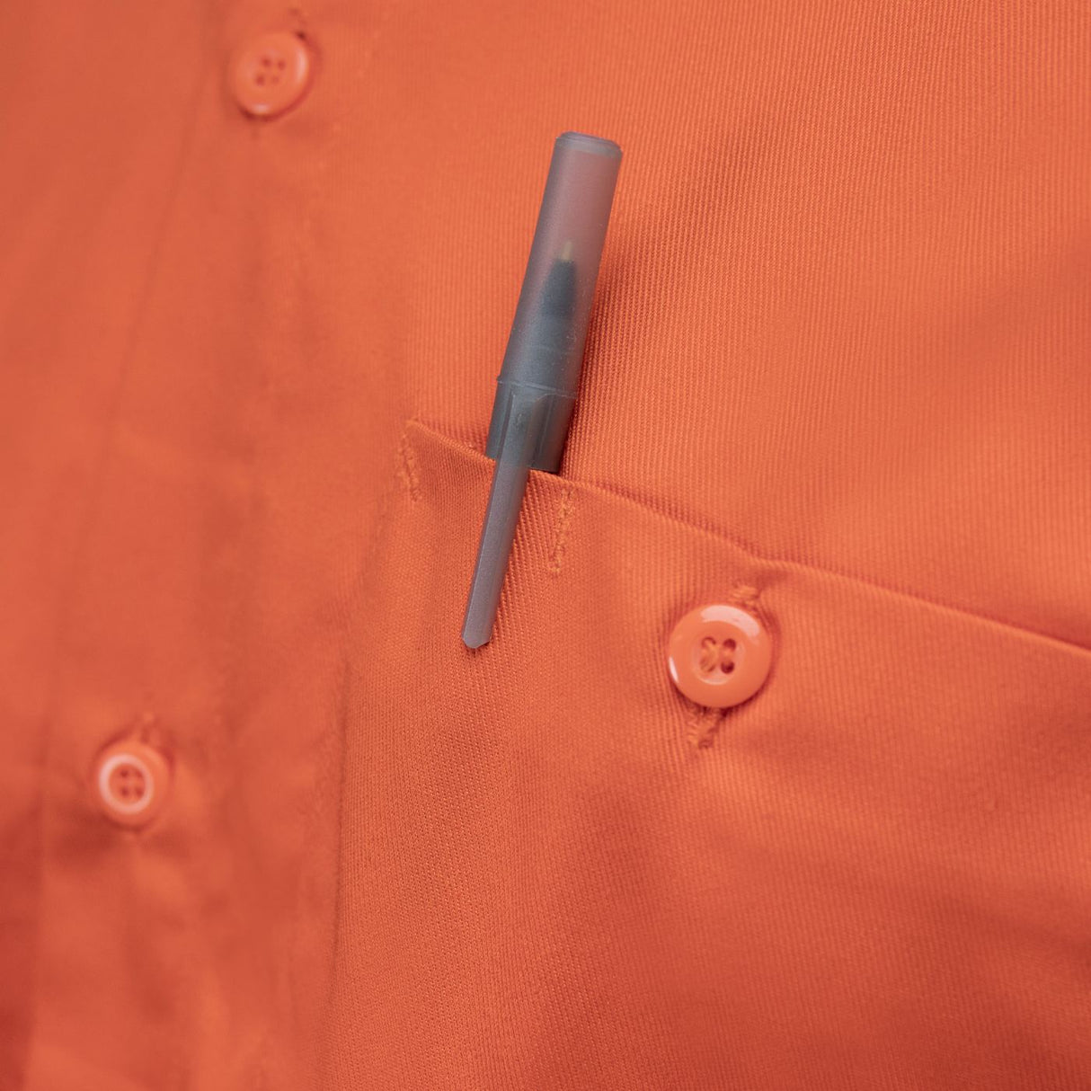 Milwaukee Leather Men’s Orange Classic Mechanic Work Shirt, MDM11686