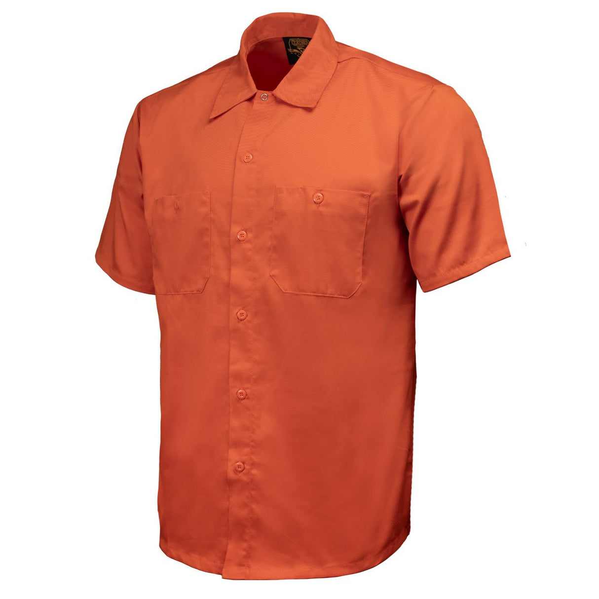 Milwaukee Leather Men’s Orange Classic Mechanic Work Shirt, MDM11686