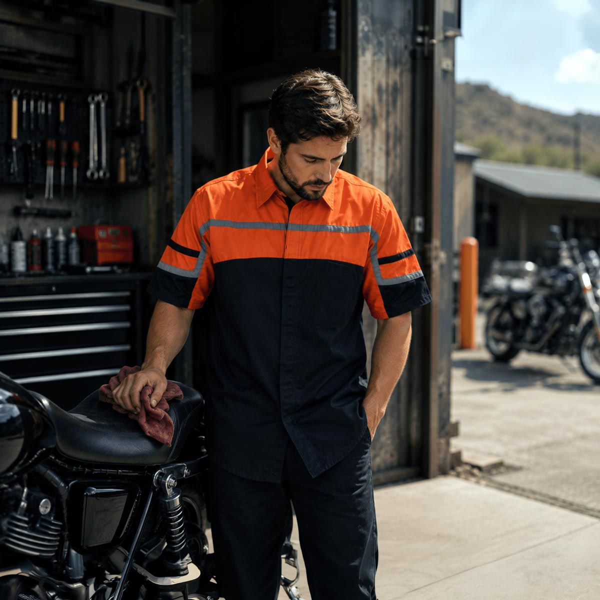 Milwaukee Motorcycle Clothing Co. Men's Mechanic Shirt, MDM11616