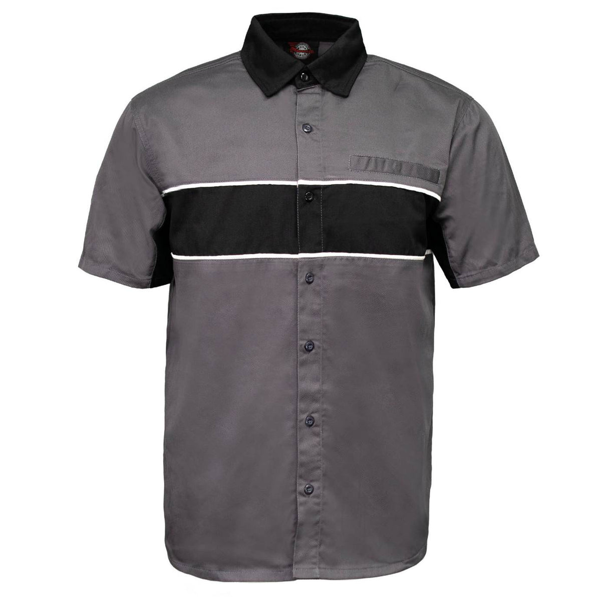 Men's "Hardline" Multi/Color Mechanic Work Shirt - Cotton Button Up Shop Shirt - MDM11619