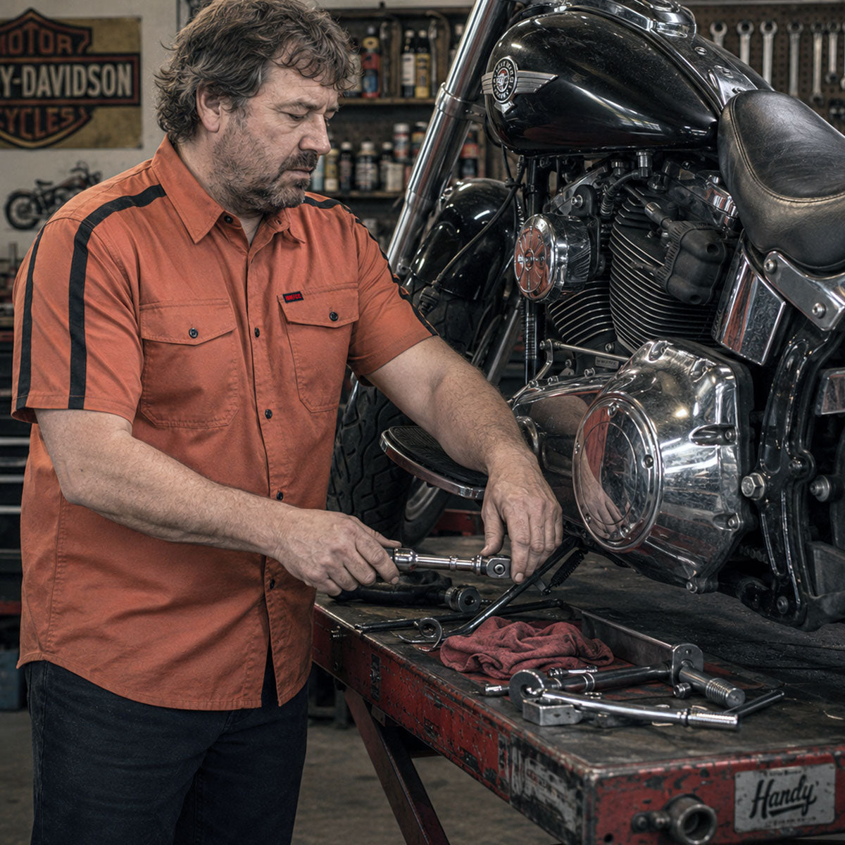 Milwaukee Motorcycle Clothing Co. Men's Mechanic Shirt, MDM11624