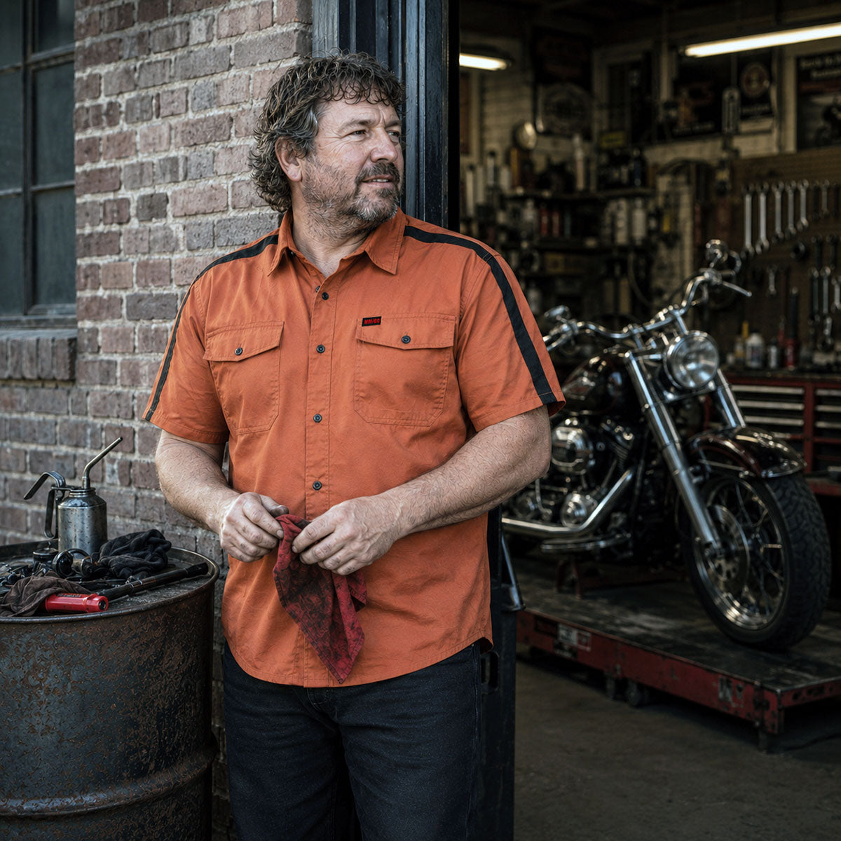 Milwaukee Motorcycle Clothing Co. Men's Mechanic Shirt, MDM11624