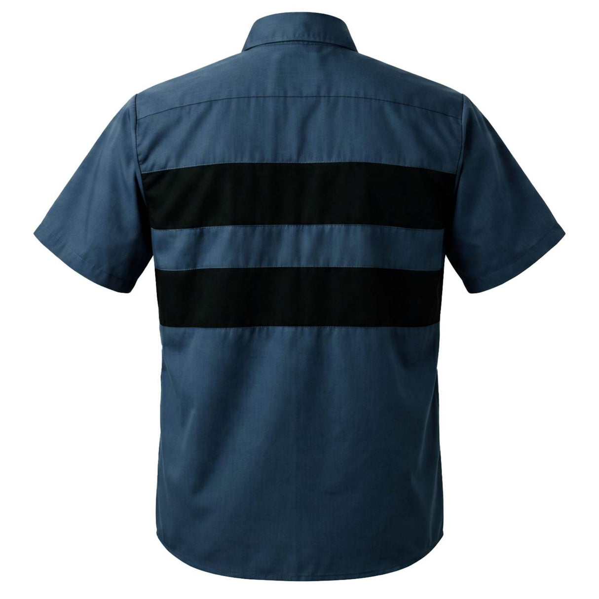 Men’s 'Double Down' Blue and Black Short Sleeve Mechanic Work Shirt - MDM11625