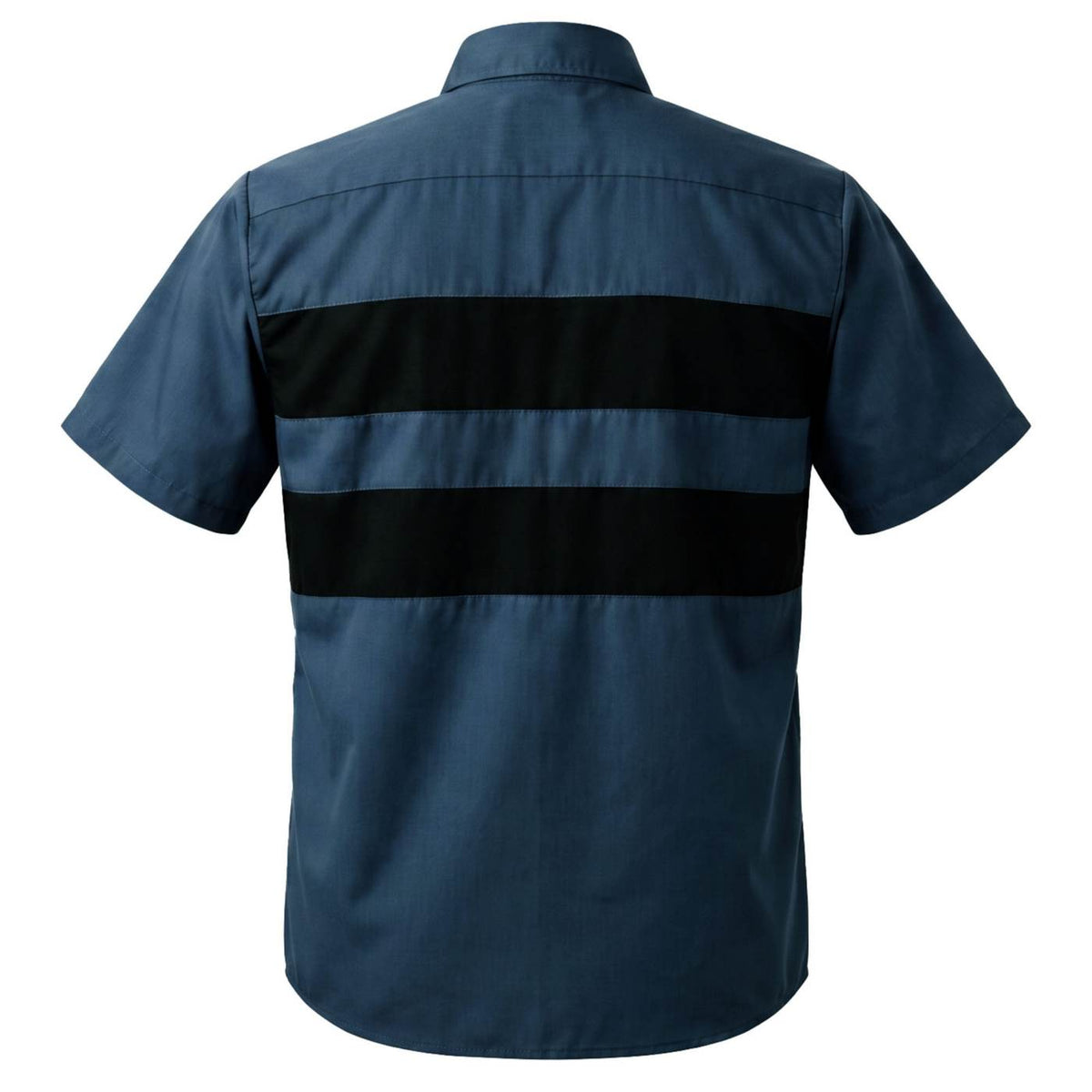 Men’s 'Double Down' Blue and Black Short Sleeve Mechanic Work Shirt - MDM11625