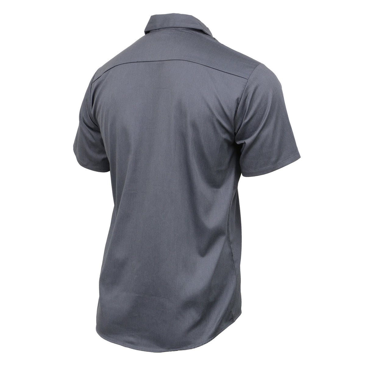 Milwaukee Leather MDM11668 Men’s Grey Button-Up Heavy-Duty Work Shirt - Classic Mechanic Shirt w/ Pockets