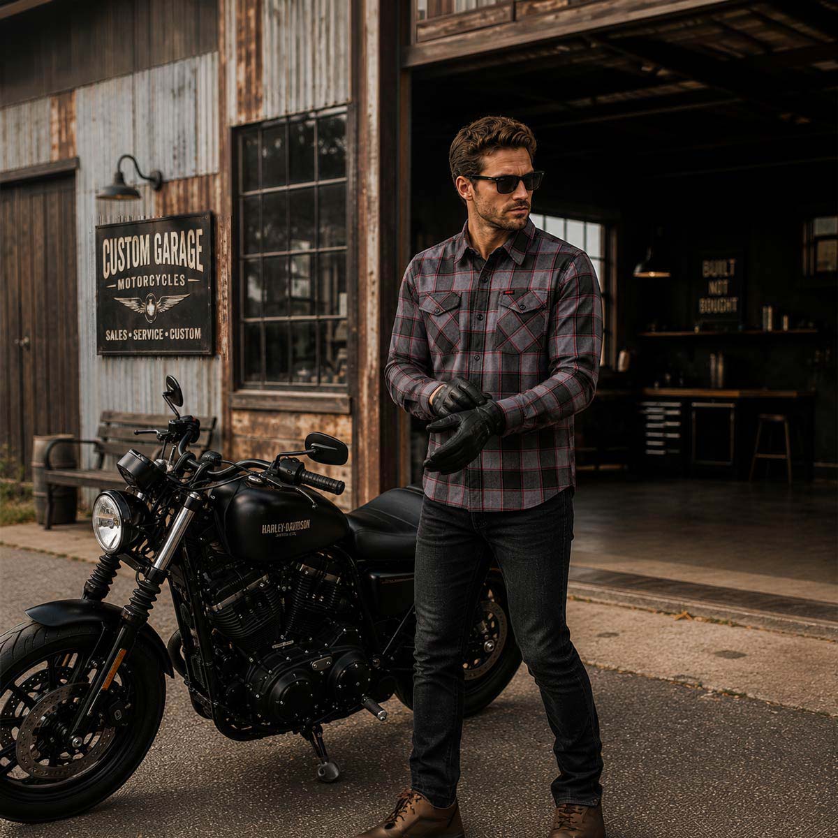 Milwaukee Motorcycle Clothing Co. Men's Motorcycle Shirt MMC11603