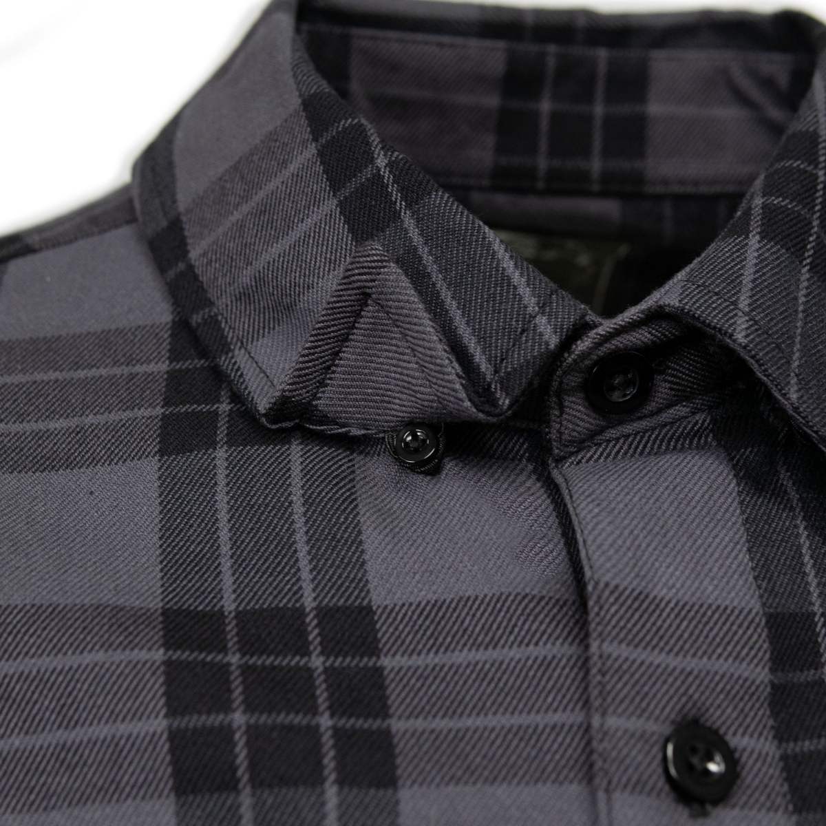 Milwaukee Motorcycle Clothing Co. Men's Grey Black Flannel Shirt,MMC1167