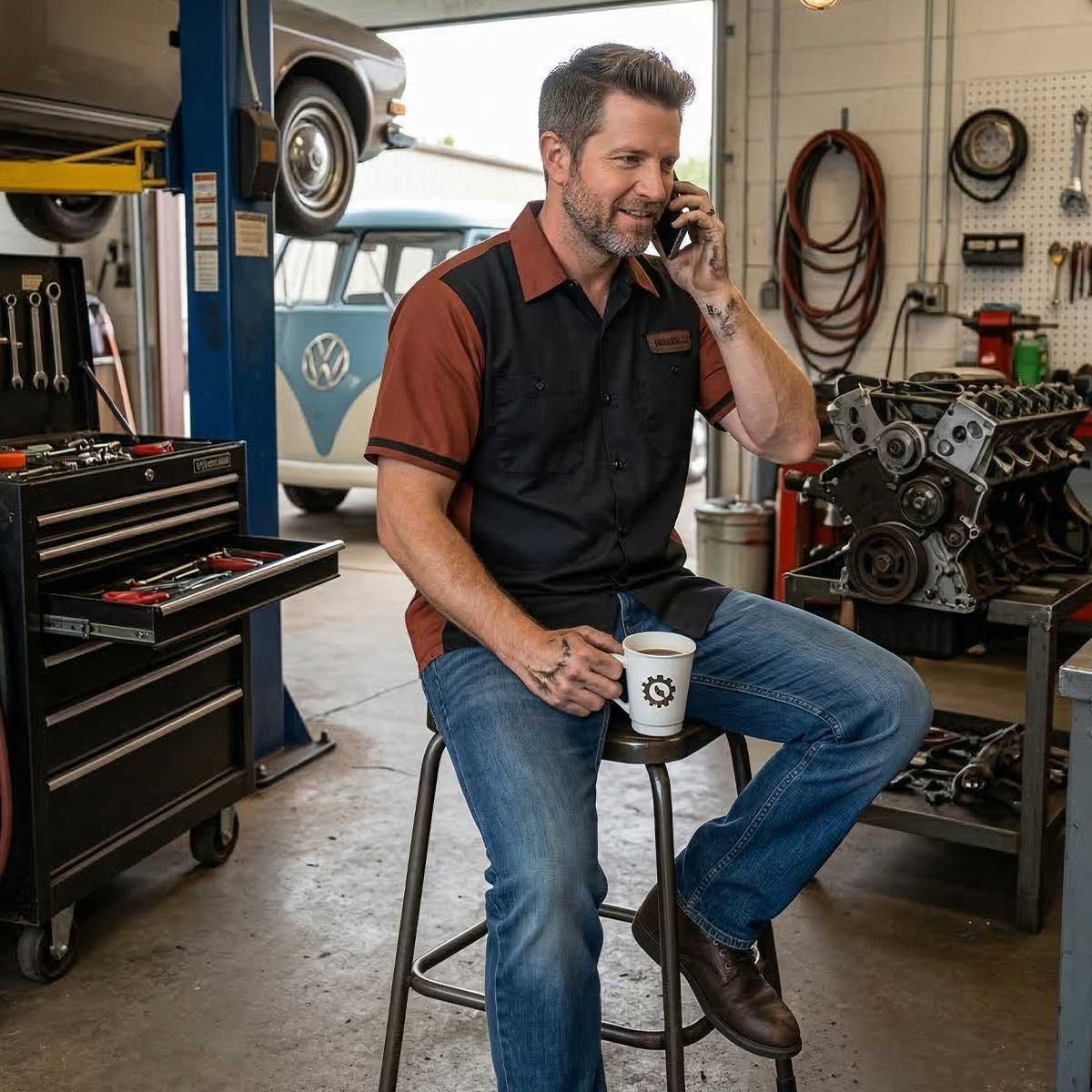Milwaukee Motorcycle Clothing Co. Men's Mechanic Shirt, MMC16025