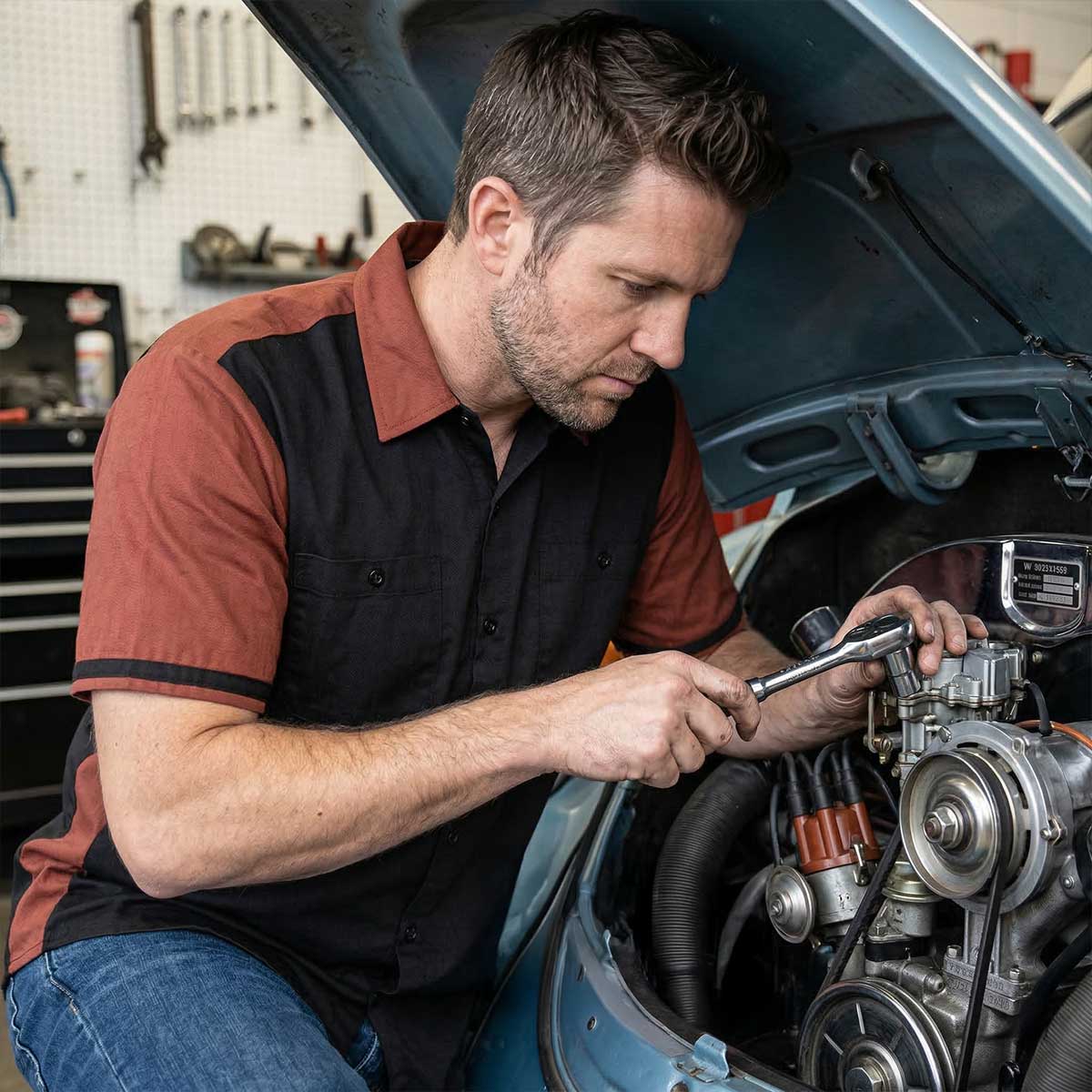 Milwaukee Motorcycle Clothing Co. Men's Mechanic Shirt, MMC16025