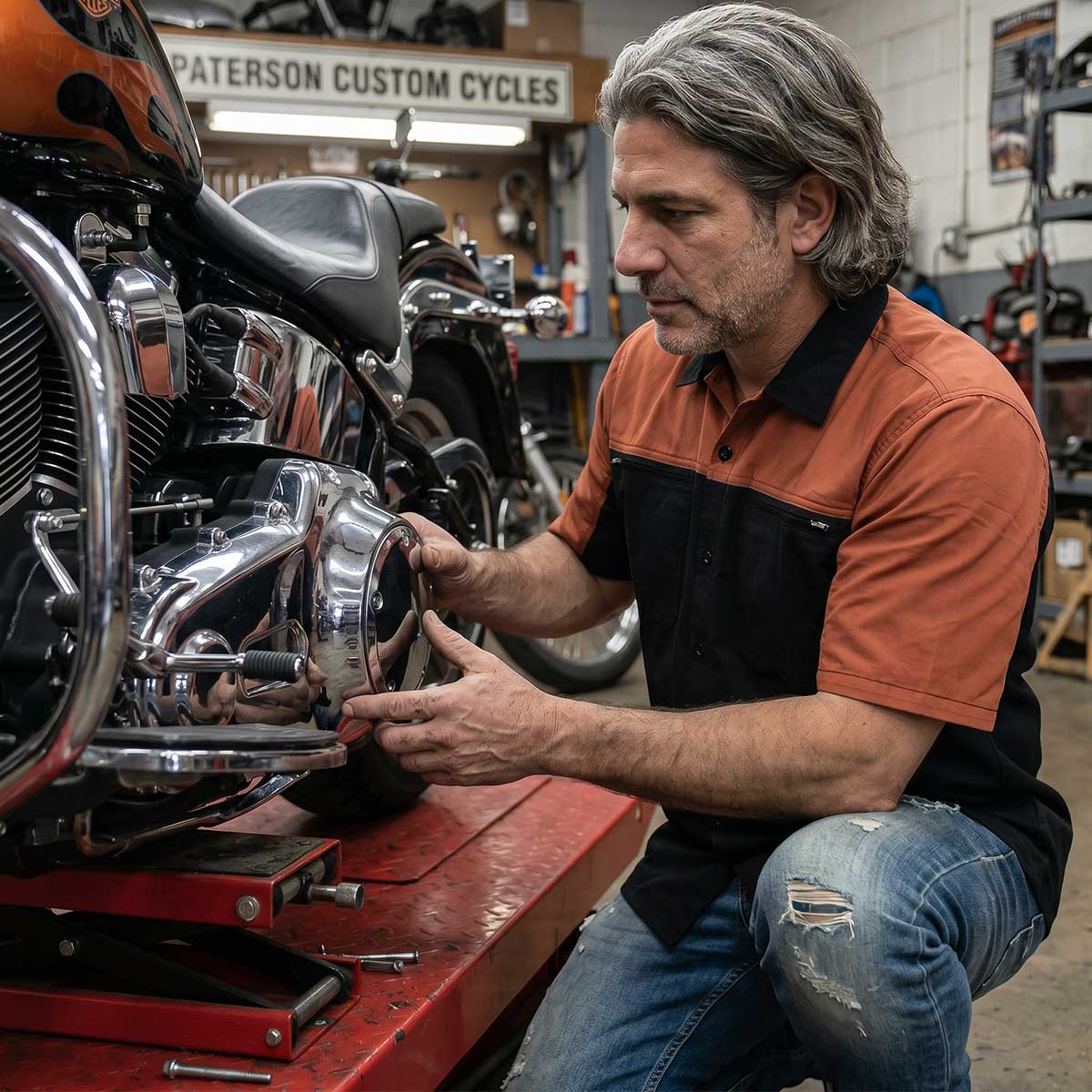 Milwaukee Motorcycle Clothing Co. Men's Mechanic Shirt, MMC16033