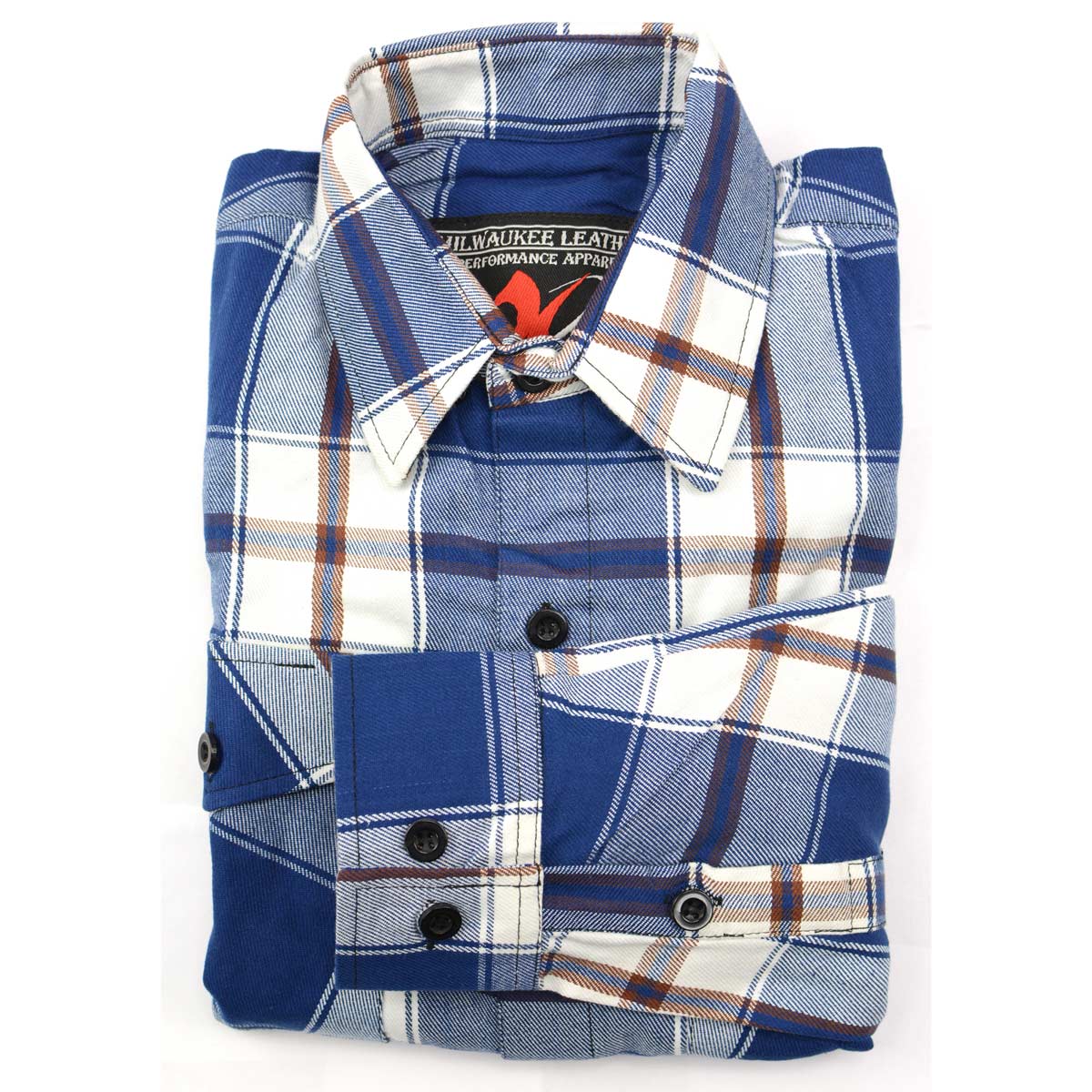Milwaukee Leather Men’s Plaid Flannel Long Sleeve Shirt MNG11645