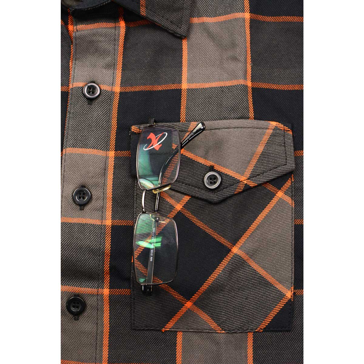 Men's "Yukon" Multi-Color Cotton Long Sleeve Flannel Shirt - MNG11648 - by Milwaukee Leather