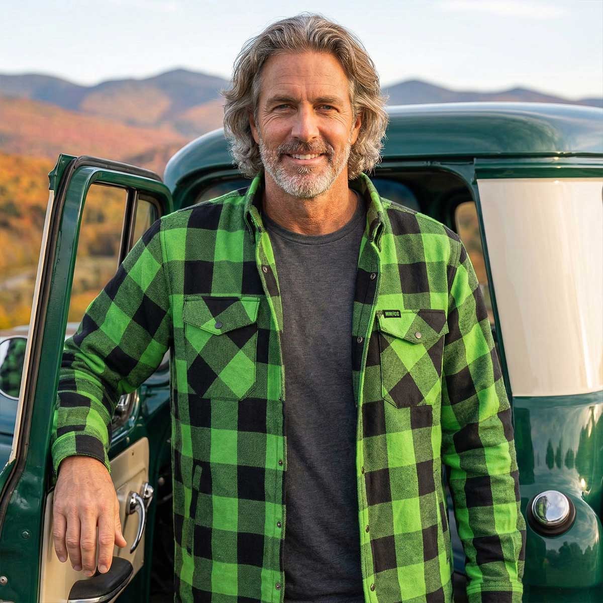 Milwaukee Motorcycle Clothing Co. Men's Reversible Plaid Flannel Shirt