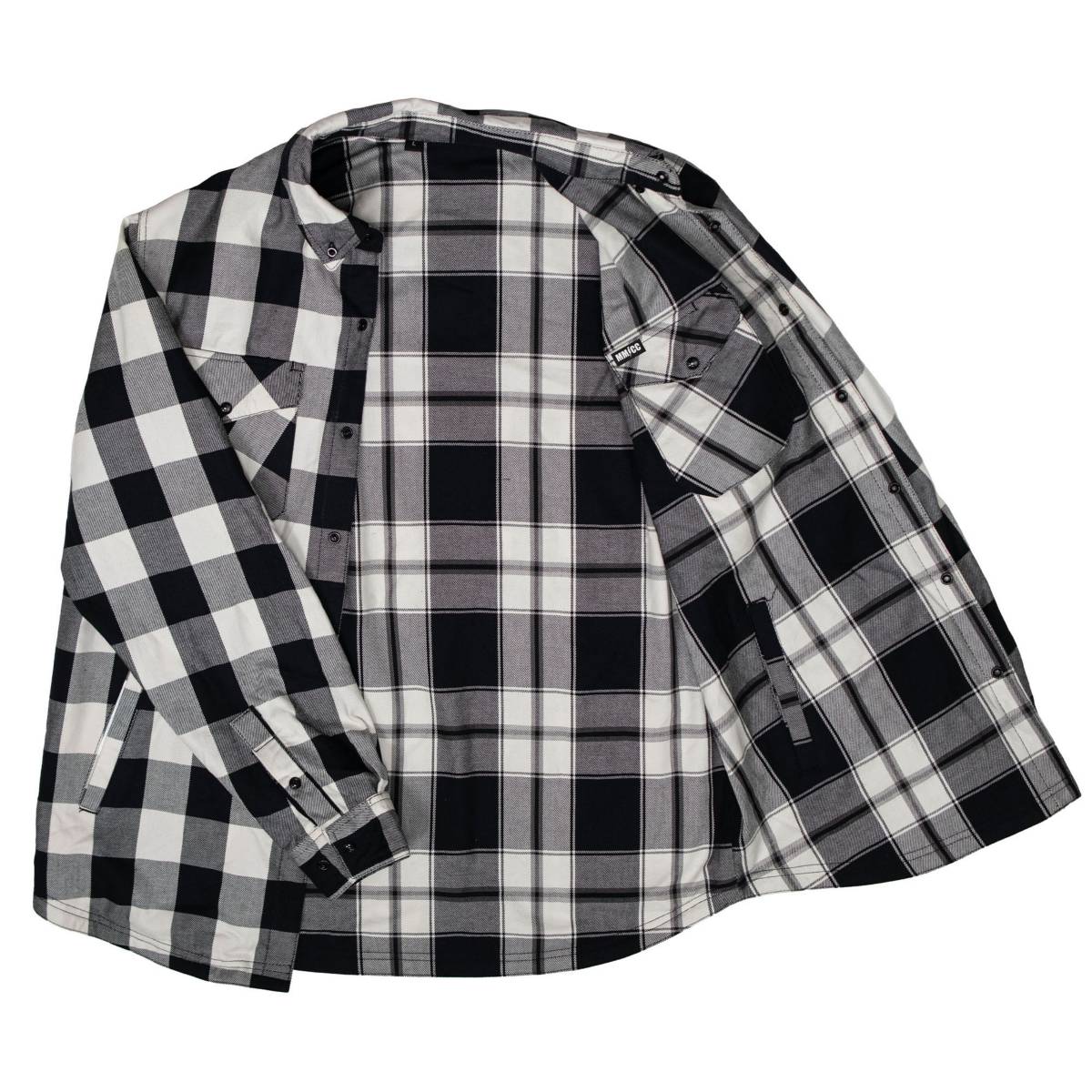 MMCC Men's Desperado Reversible Flannel Shirt - 100% Cotton Snap Front Plaid w/ Chest and Hand Pockets - MNG11804