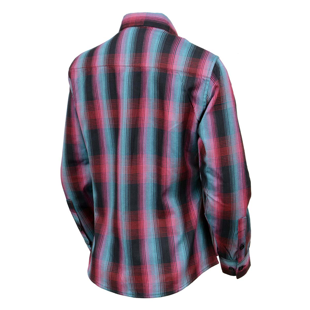 Women's "Sablewood" Multi-Color Long Sleeve Cotton Flannel Shirt - MNG21612 - by Milwaukee Leather