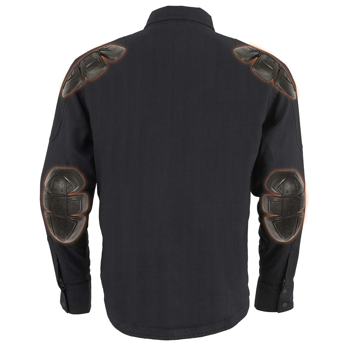 Men's "Asphalt Shield - Warpath" Black Armored Flannel Shirt - MPM1622