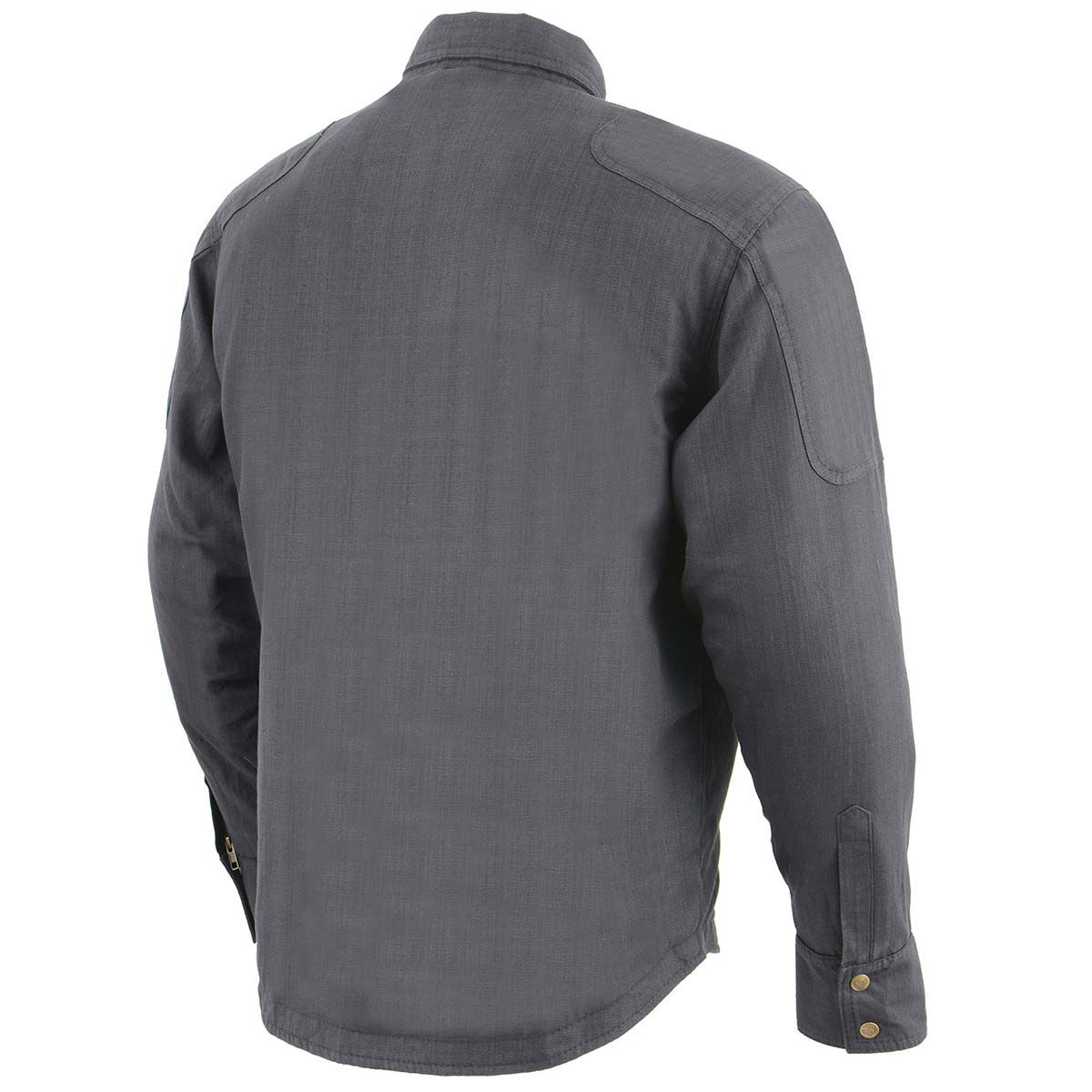 Milwaukee Leather MPM1622 Men's Black CE Armored Denim Long Sleeve Shirt Reinforced w/ Aramid Fibers