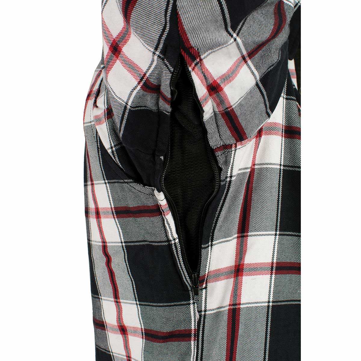 Milwaukee Leather MPM1625 Men's Armored Plaid Riding Shirt - CE Shoulder & Elbow Armor - Aramid Reinforced