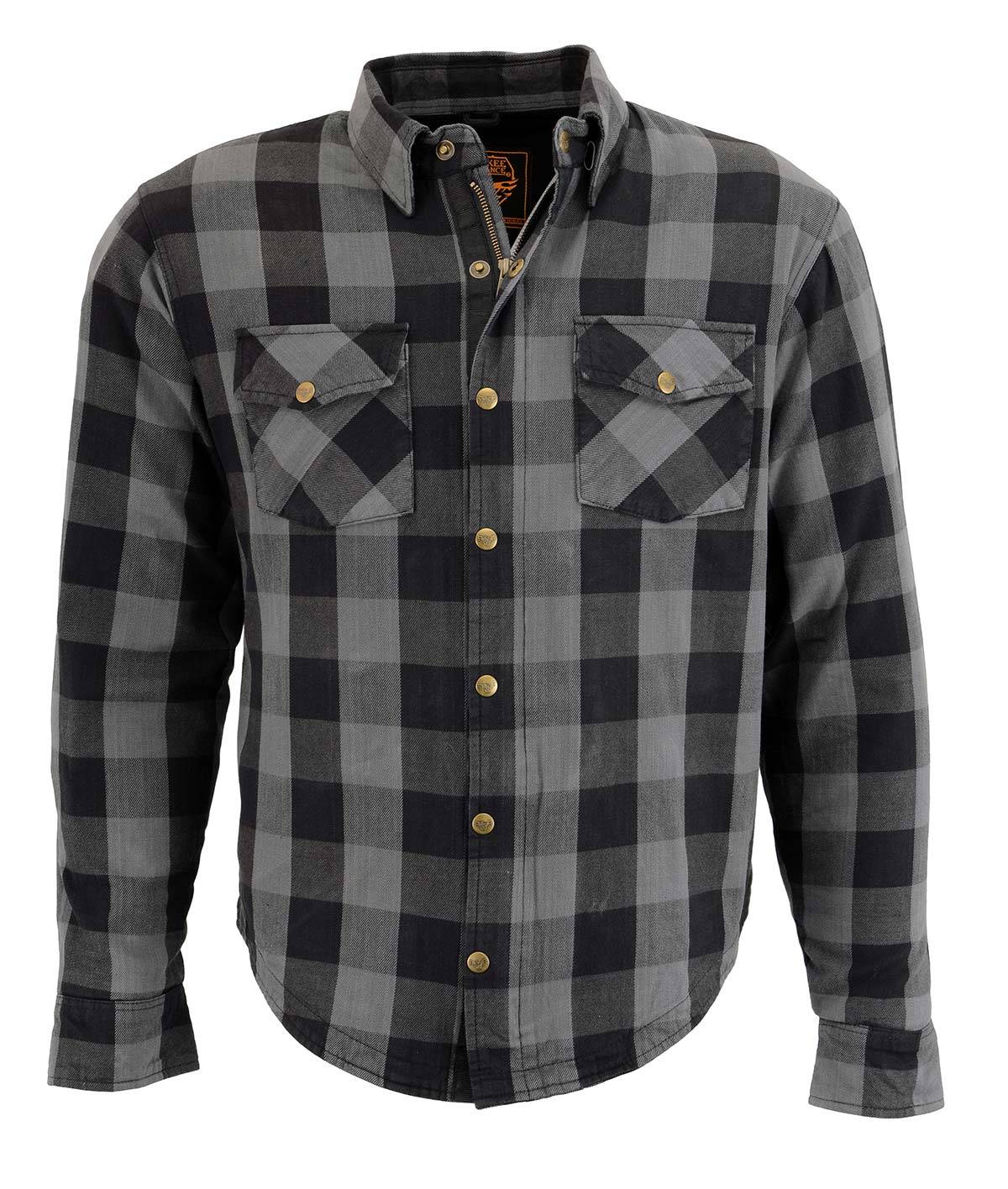 Men's "Asphalt Shield - Hoya" Black/Gray Armored Flannel Shirt - MPM1630