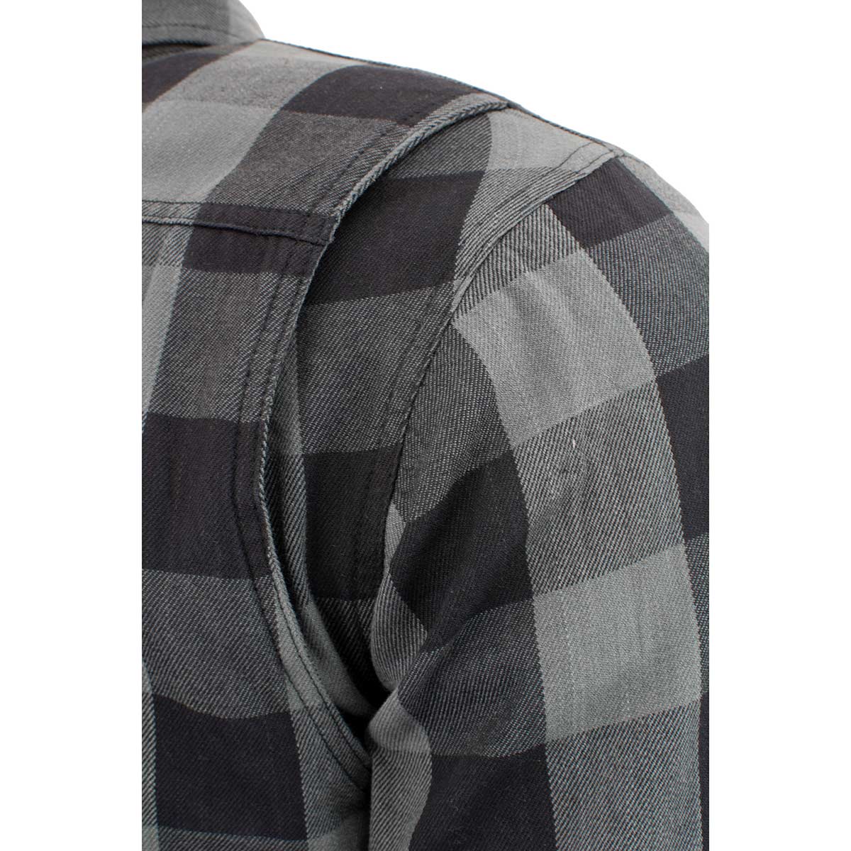 Men's "Asphalt Shield - Hoya" Black/Gray Armored Flannel Shirt - MPM1630