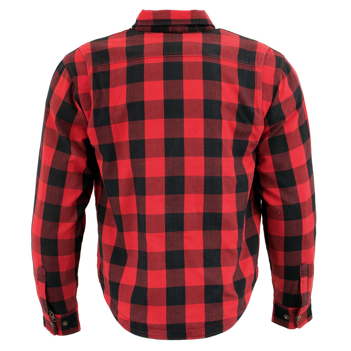 Men's "Asphalt Shield - Logger" Black/Red Armored Flannel Shirt - MPM1631