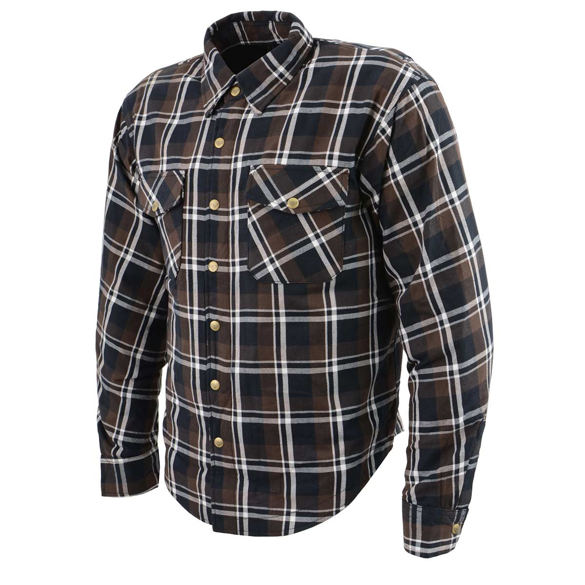 Men's "Asphalt Shield - Blackveil" Multi-Color Armored Flannel Shirt - MPM1643
