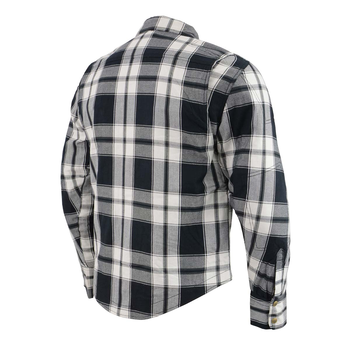 Men's "Asphalt Shield - Spartan" Black/White Armored Flannel Shirt - MPM1644