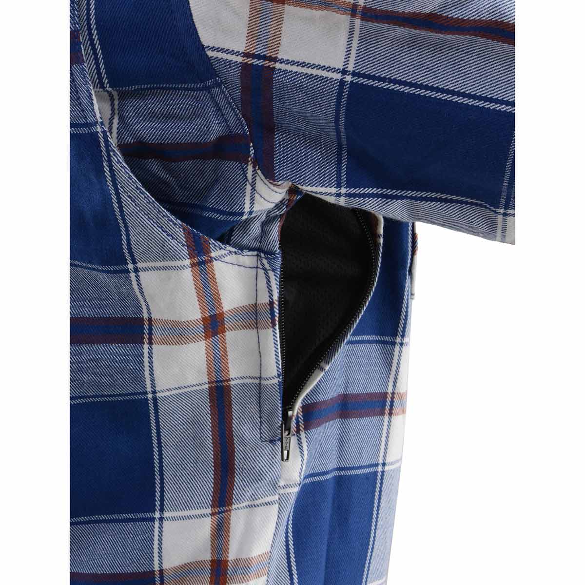 Men's Asphalt Shield - Blue Ray Multi-Color Armored Flannel Shirt - MPM1645