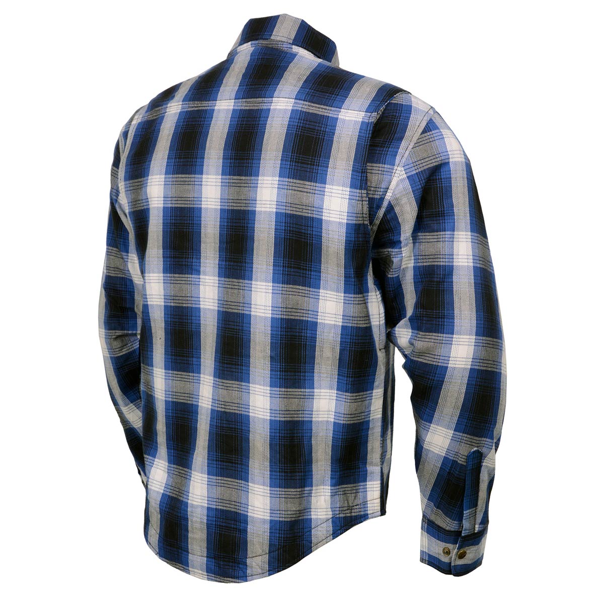 Men's "Asphalt Shield - Wreckage" Blue/White Armored Flannel Shirt - MPM1650