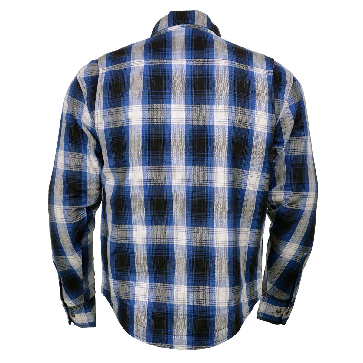 Men's "Asphalt Shield - Wreckage" Blue/White Armored Flannel Shirt - MPM1650