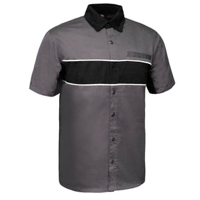 MMCC Men's Hardline Classic Mechanic Shirt - 100% Cotton w/ Microfiber Panel - Chest Pocket